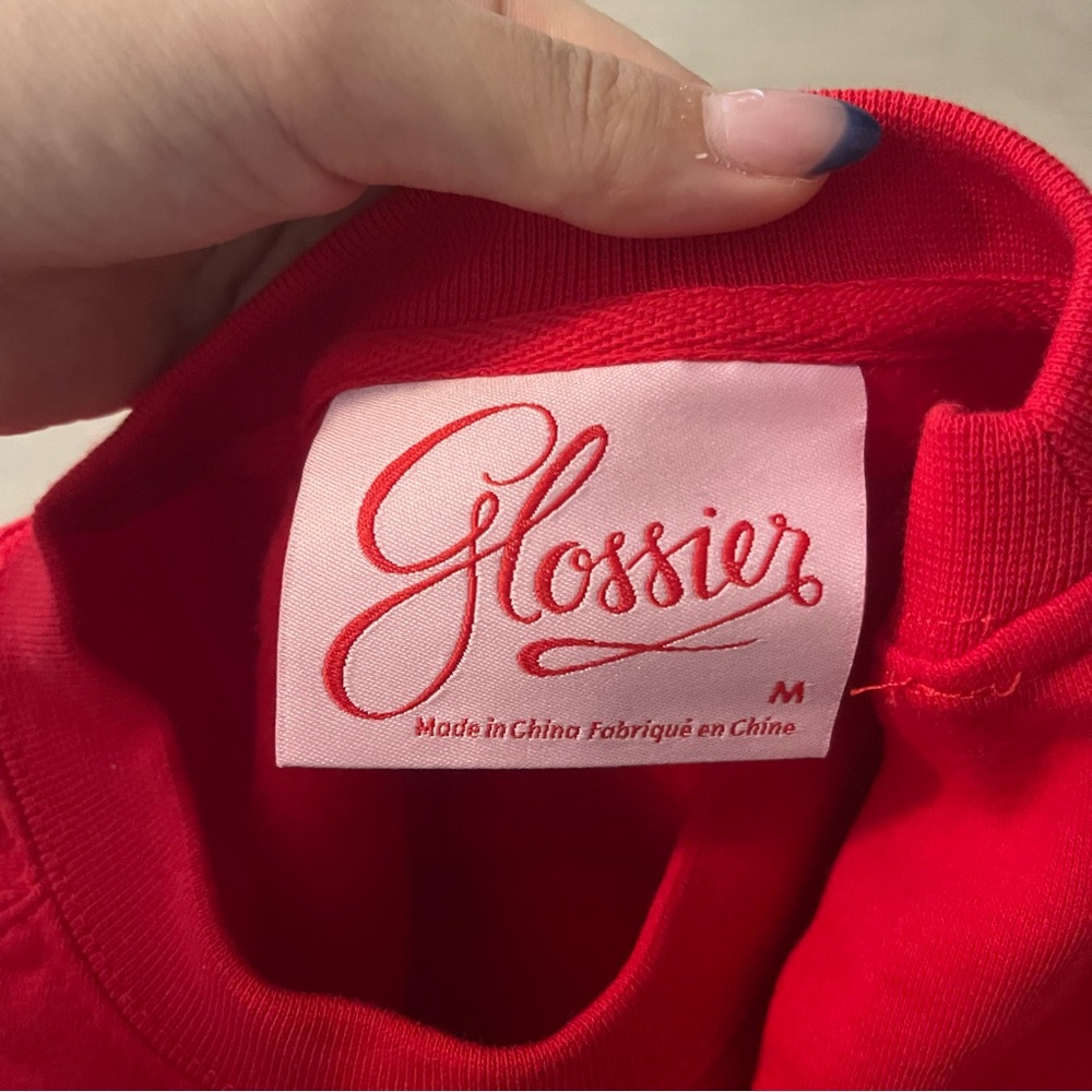 Glossier red G Pal crewneck sweatshirt - Picture 4 of 4